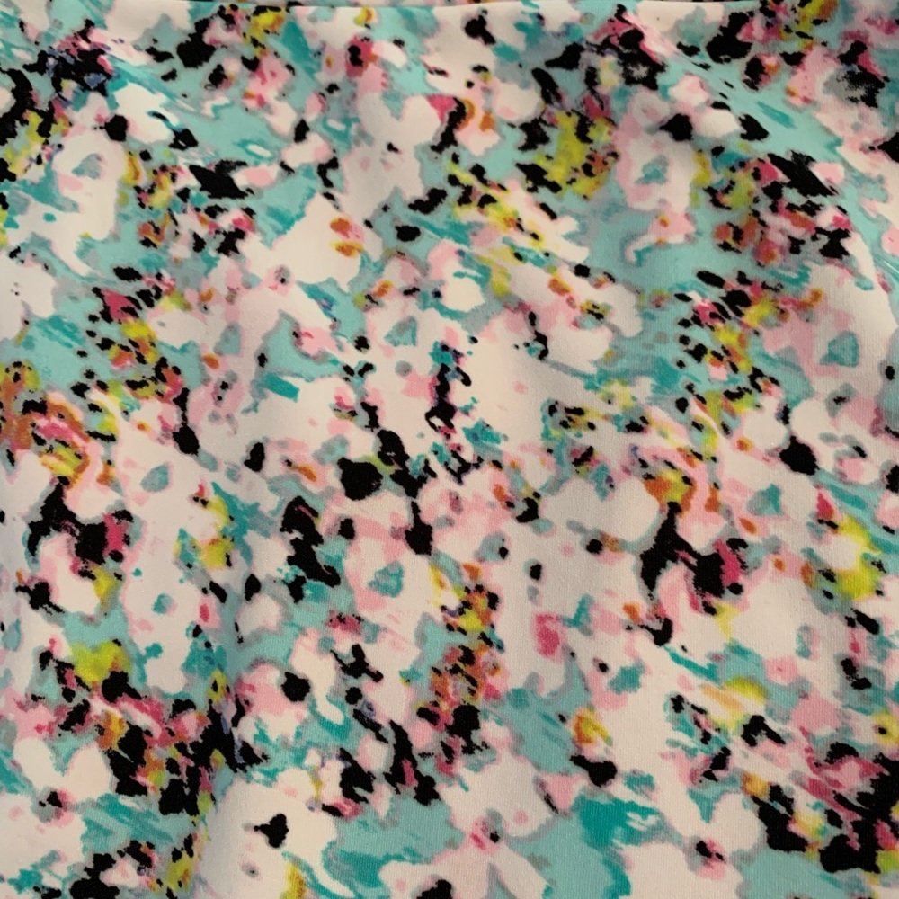 💚I Heart Ronson Floral Pencil Skirt size extra small mint pink white black - Picture 2 of 6